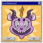 Live Deliciously 90s Glitter Sticker