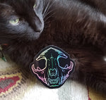 Cat Skull Holographic Sticker