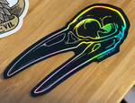 Raven Skull Holographic Sticker