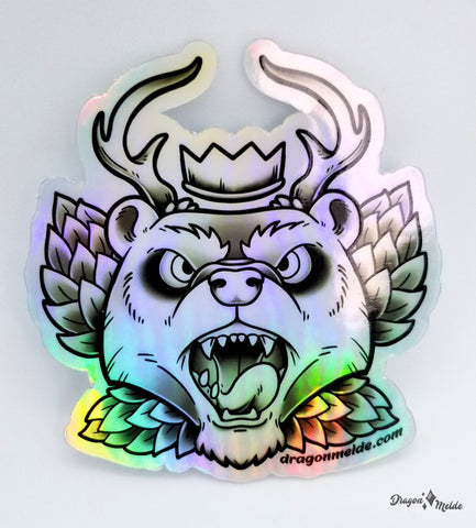 "King of 'Beers'" Holographic Sticker